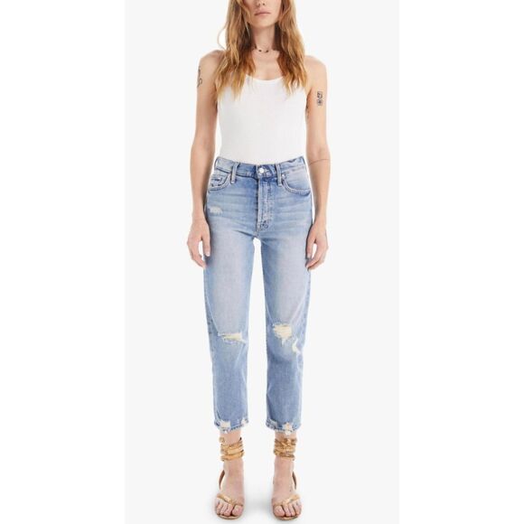 MOTHER Denim - MOTHER SUPERIOR The Tomcat High Rise The Confession Light Blue Jeans Womens 29